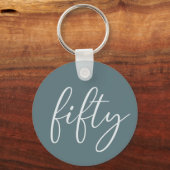 50と素晴らしいスクリプモダントのミニマリスト キーホルダー (正面)