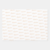 50と素晴らしいスクリプモダントブラック50誕生日 ラッピングペーパーシート (正面2)