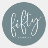 50と素晴らしいスクリプモダント ラウンドシール (正面)