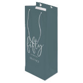 50と素晴らしいスクリプモダント ワインギフトバッグ (裏面アングル)