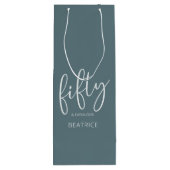 50と素晴らしいスクリプモダント ワインギフトバッグ (裏面)