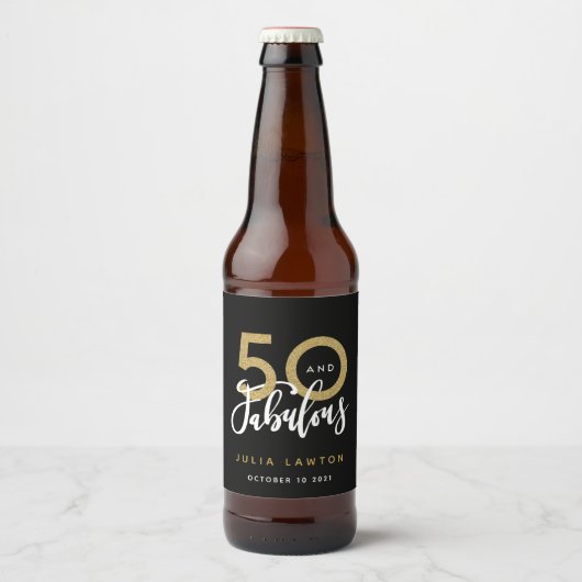 50と素晴らしいスタイリッシュパーティー ビールラベル (正面)