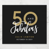 50と素晴らしいスタイリッシュパーティー リキュールボトルラベル (シングルラベル)