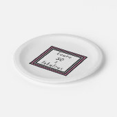 50と素晴らしいタイポグラフィピンクブラック ペーパープレート (アングル)