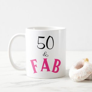 50と素晴らしいタイポグラフィ50誕生日 コーヒーマグカップ