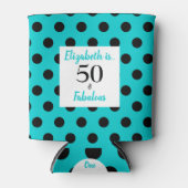 50と素晴らしいターコイズブルーバースデーパーティー 缶クーラー (正面)