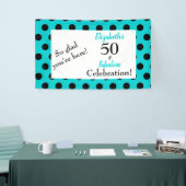 50と素晴らしいターコイズブルー誕生日 横断幕 (トレードショー)