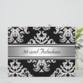 50と素晴らしいダマスクの誕生日パーティー 招待状 (スタンド正面)