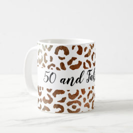 50と素晴らしいチータープリント抽象芸術 コーヒーマグカップ