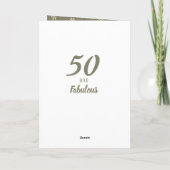 50と素晴らしいデイジーフラワーウォーターのカラー写真 カード (裏面)