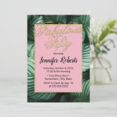 50と素晴らしいトロピモダンカルフィフティ誕生日 招待状 (スタンド正面)