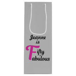 50と素晴らしいハッピーハッピーバースデーパーティー ワインギフトバッグ