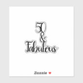 50と素晴らしいハッピー50誕生日ブラック&ホワイト シール (シート)