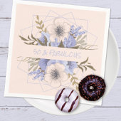 50と素晴らしいバイオレットパステルファイブペタルワイルドバラ スタンダードカクテルナプキン