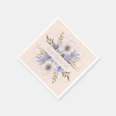 50と素晴らしいバイオレットパステルファイブペタルワイルドバラ スタンダードカクテルナプキン (角)