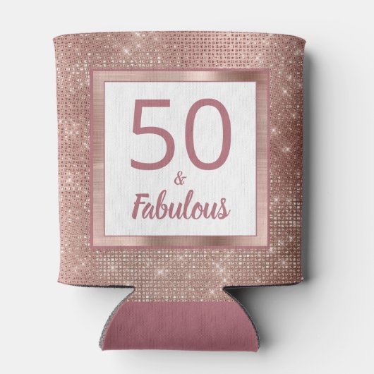 50と素晴らしいバラ金ゴールドグラム50th誕生日パーティー 缶クーラー (裏面)