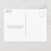 50と素晴らしいバラ金ゴールドグリッターエレガント誕生日 インビテーションポストカード (裏面)