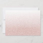 50と素晴らしいバラ金ゴールドグリッターエレガント誕生日 招待状 (裏面)