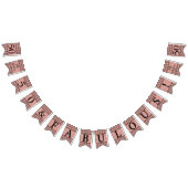 50と素晴らしいバラ金ゴールドグリッターブラック誕生日 バンティングフラッグ (全)