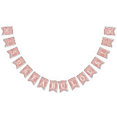 50と素晴らしいバラ金ゴールドグリッターホワイト誕生日 バンティングフラッグ (全)