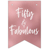 50と素晴らしいバラ金ゴールドバンティングフラグ バンティングフラッグ (第2の旗)