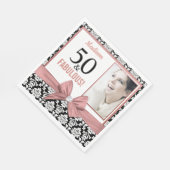 50と素晴らしいバラ金ゴールドボウダマスク50誕生日 スタンダードランチョンナプキン (角)