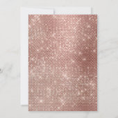 50と素晴らしいバラ金ゴールド仮想50誕生日 招待状 (裏面)