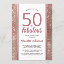 50と素晴らしいバラ金ゴールド仮想50誕生日