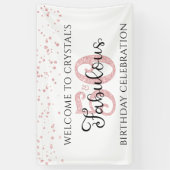 50と素晴らしいバラ金ゴールド紙吹雪 横断幕 (縦)