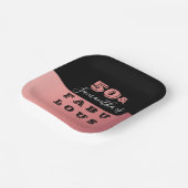 50と素晴らしいバラ金ゴールド誕生日パーティー ペーパープレート (傾斜あり)