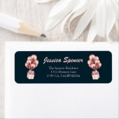 50と素晴らしいバラ金ゴールド誕生日差出人住所 ラベル (インサイチュ)