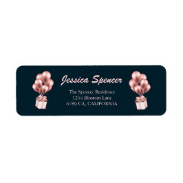 50と素晴らしいバラ金ゴールド誕生日差出人住所 ラベル