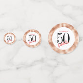 50と素晴らしいバラ金ゴールド50番目の誕生日 コンフェッティ (正面)