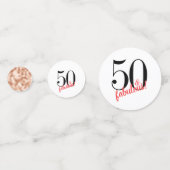 50と素晴らしいバラ金ゴールド50番目の誕生日 コンフェッティ (裏面)