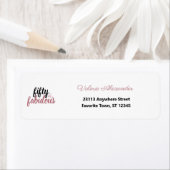 50と素晴らしいバラ金ゴールド50番目の誕生日 ラベル (インサイチュ)