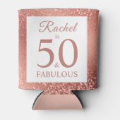50と素晴らしいバラ金ゴールド50th誕生日パーティー 缶クーラー (正面)