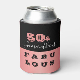 50と素晴らしいバラ金ゴールド50th誕生日パーティー 缶クーラー