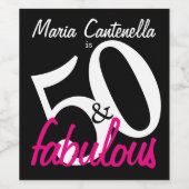 50と素晴らしいパーソナライズされた名前ワインラベル ワインラベル (シングルラベル)