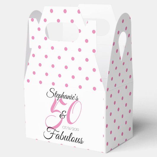50と素晴らしいパーソナライズされた誕生日パーティー フェイバーボックス (オープン)