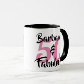 50と素晴らしいパーソナライズされた誕生日パーティー マグカップ (正面右)