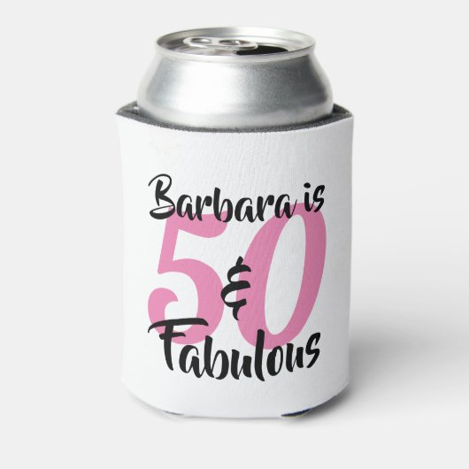 50と素晴らしいパーソナライズされた誕生日パーティー 缶クーラー (缶裏面)