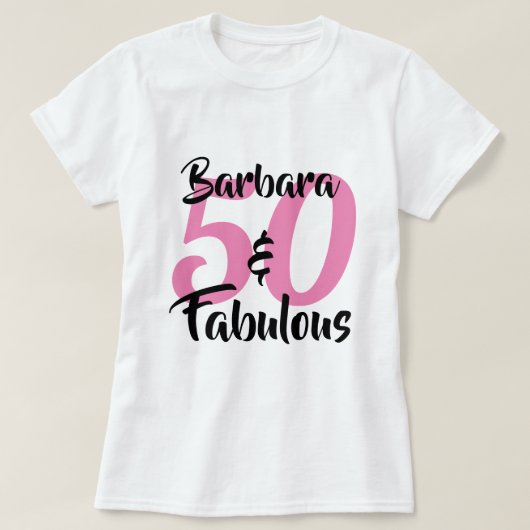 50と素晴らしいパーソナライズされた誕生日パーティー Tシャツ (デザイン正面)