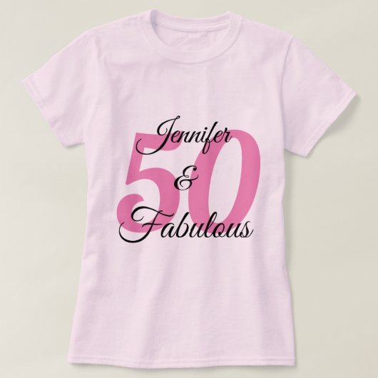 50と素晴らしいパーソナライズされた誕生日パーティー Tシャツ (デザイン正面)