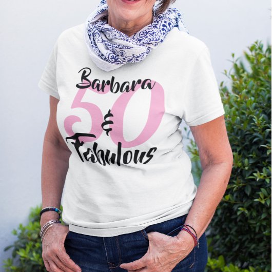 50と素晴らしいパーソナライズされた誕生日パーティーT-Shir Tシャツ