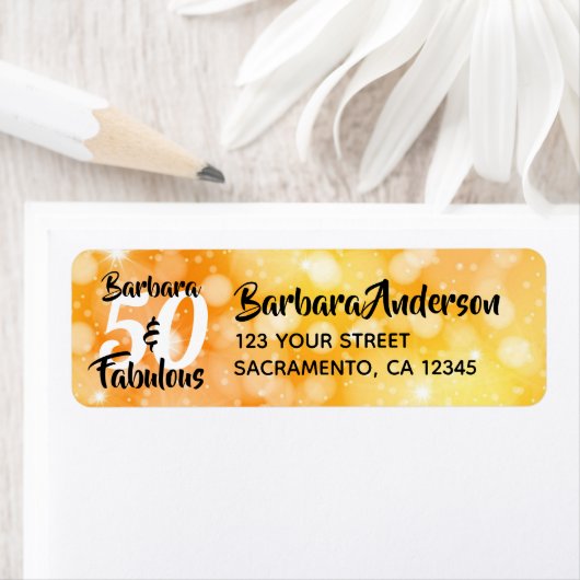50と素晴らしいパーソナライズされた誕生日部品 ラベル (インサイチュ)