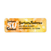 50と素晴らしいパーソナライズされた誕生日部品 ラベル (正面)