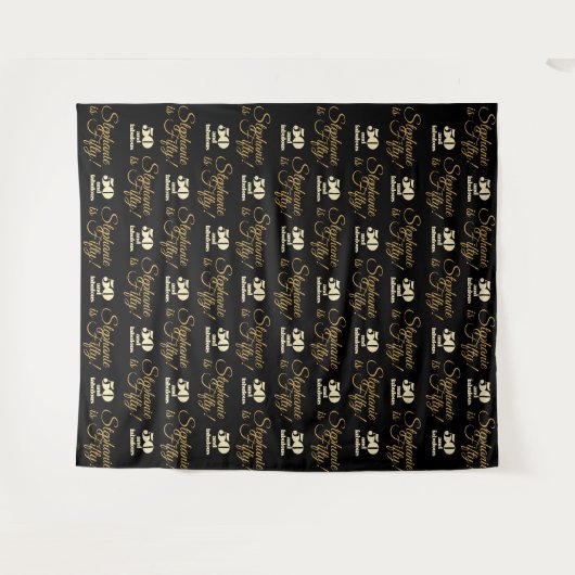 50と素晴らしいパーティーの背景手順と繰り返し タペストリー (正面(横))