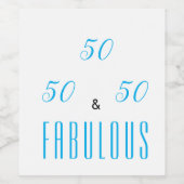 50と素晴らしいパーティーワインラベル ワインラベル (シングルラベル)