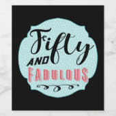 50と素晴らしいパーティー装飾ワインラベル ワインラベル (シングルラベル)