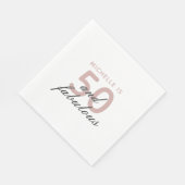 50と素晴らしいピエレガントンク50th誕生日パーティー スタンダードランチョンナプキン (角)